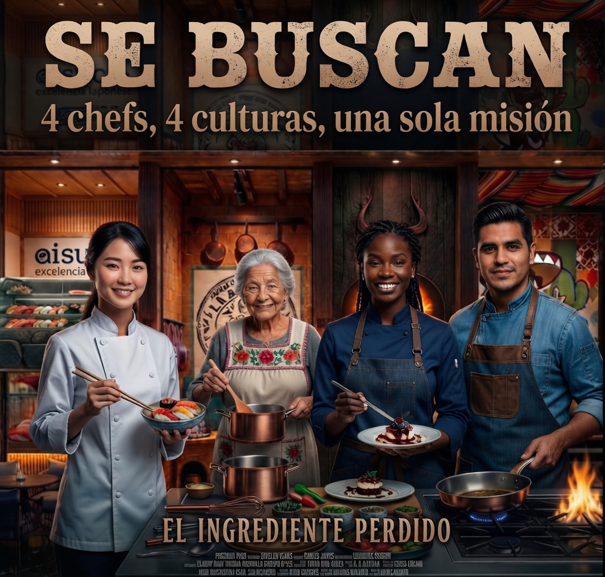Se buscan: 4 chefs, 4 culturas, una sola misión. El ingrediente perdido.