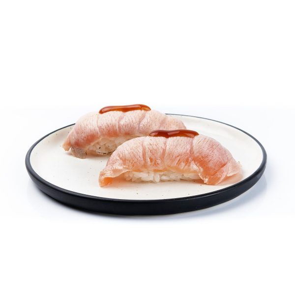 NIGIRI SALMON FLAMBEADO CON TERIYAKI