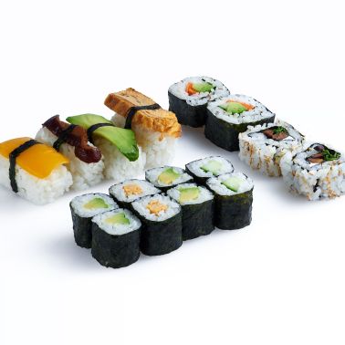 Sushi variado vegano 16 piezas